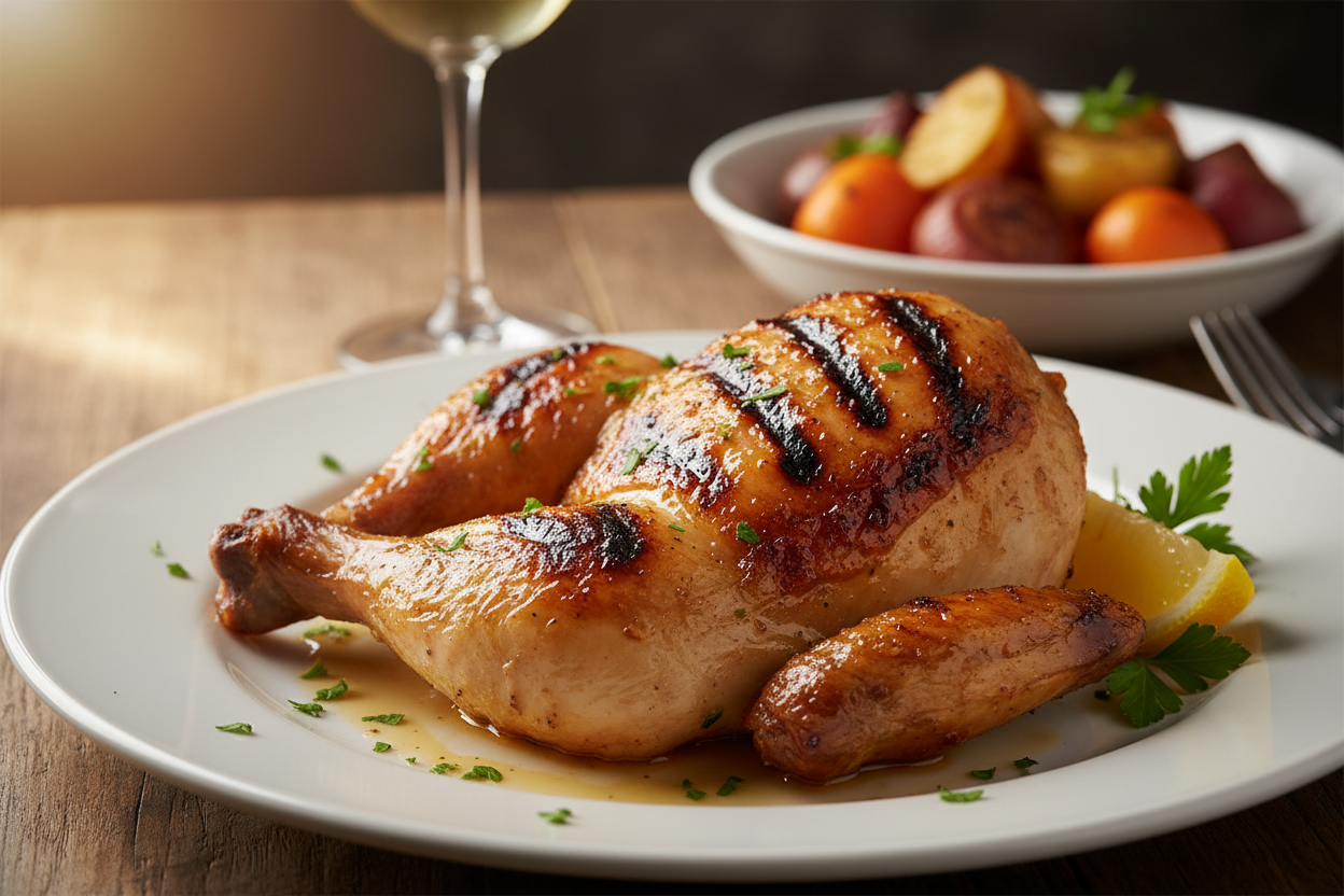 1/2 Hähnchen gegrillt