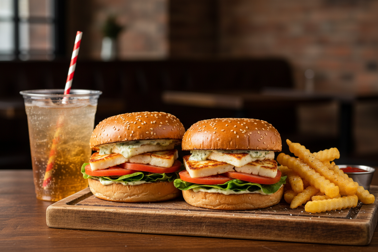 2xHalloumi Burger + 1xPommes + 1xGetränk Hauptbild