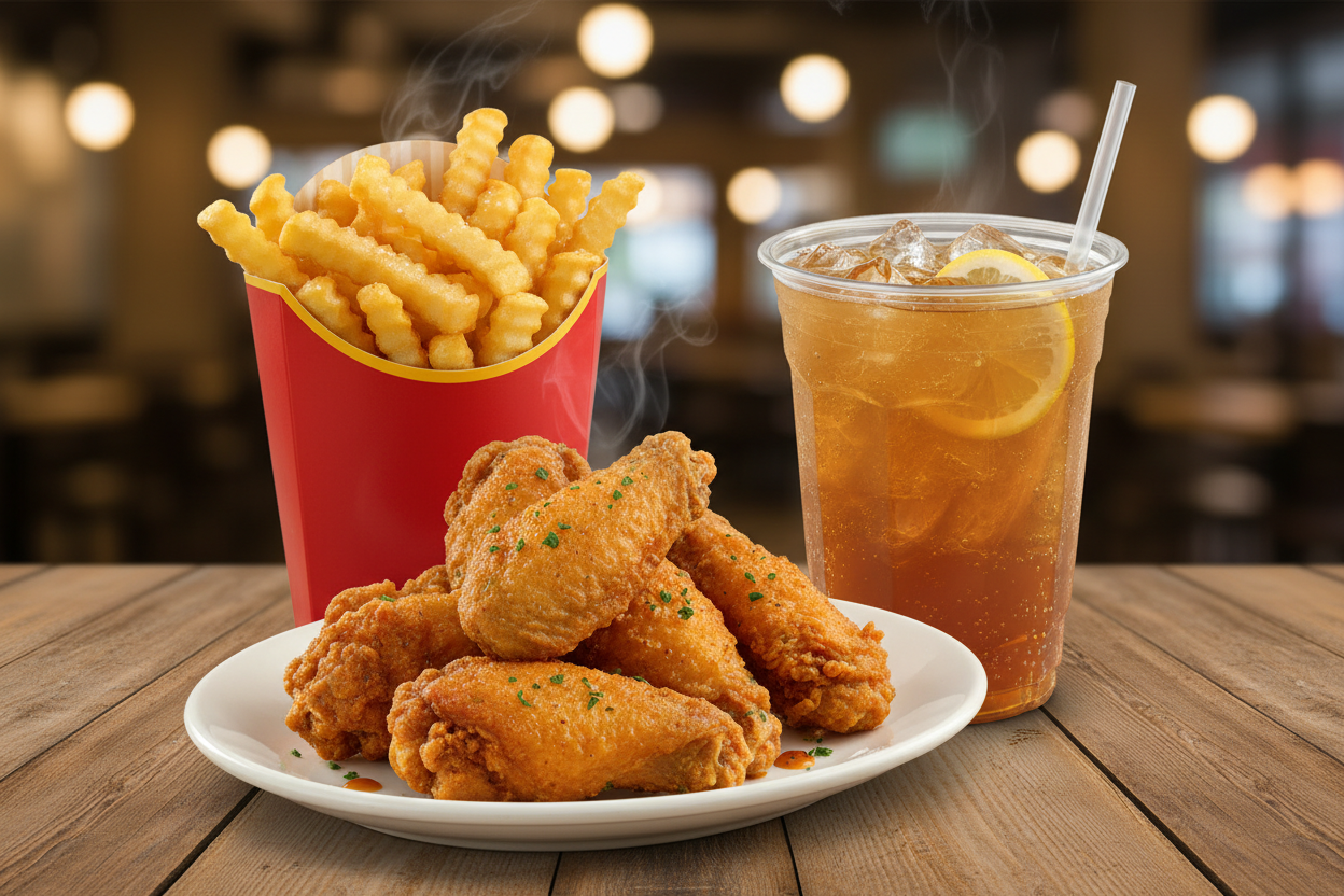 6xChicken Wings + 1xPommes + 1xGetränk Hauptbild