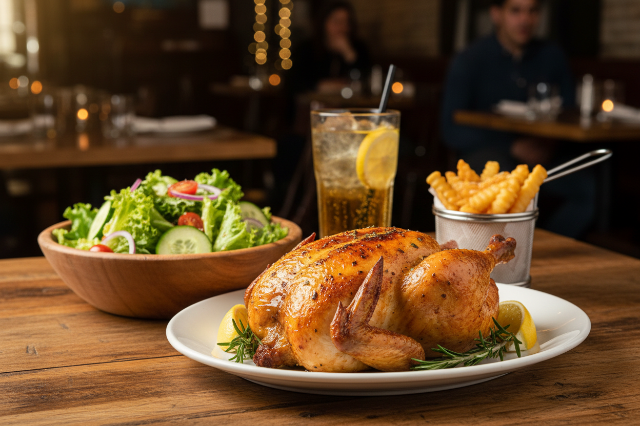 Ganzes Hähnchen +Salat +1 Getränk +Pommes Hauptbild