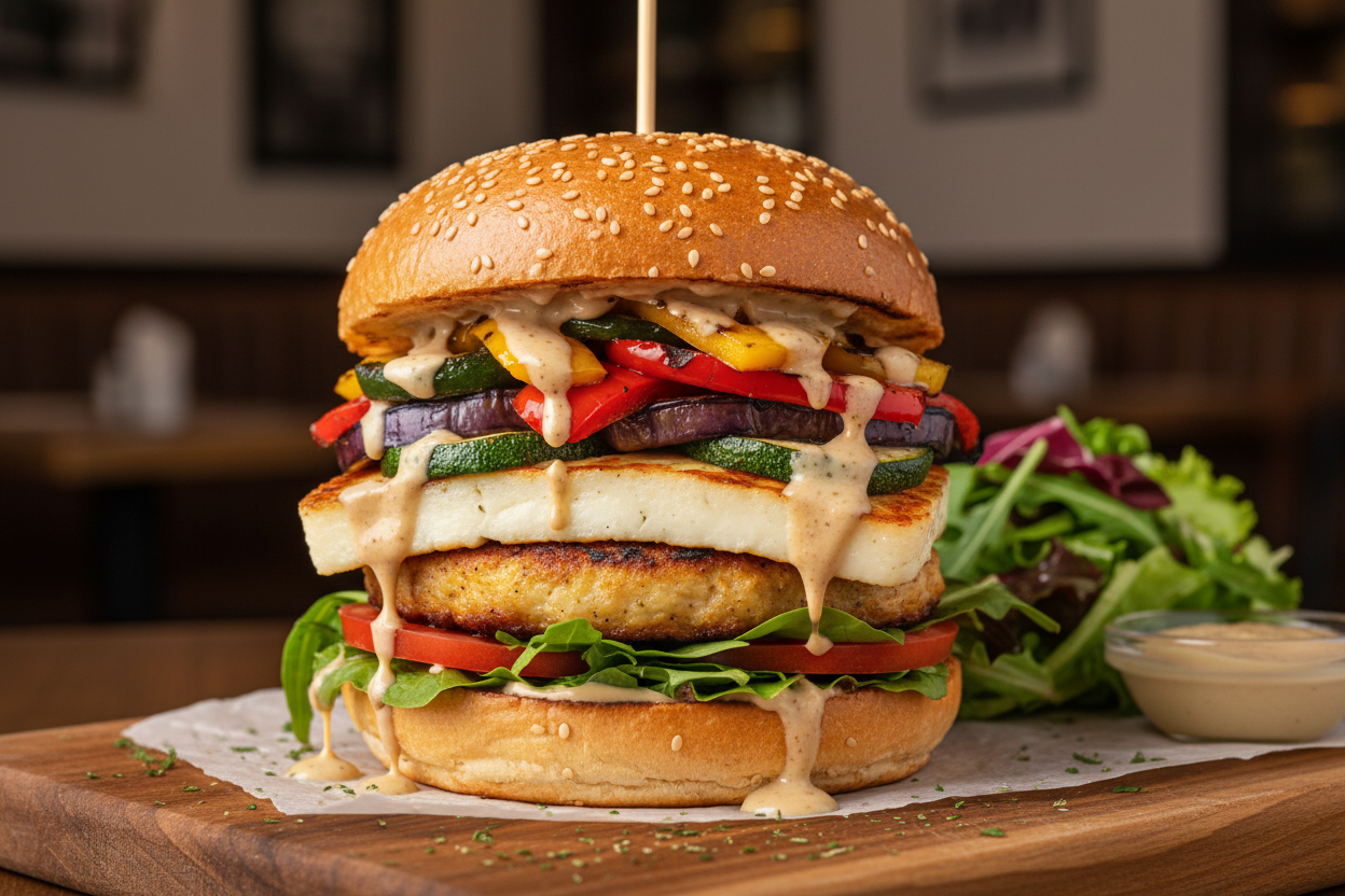 Halloumi Gemüse Burger 125 gram Hauptbild